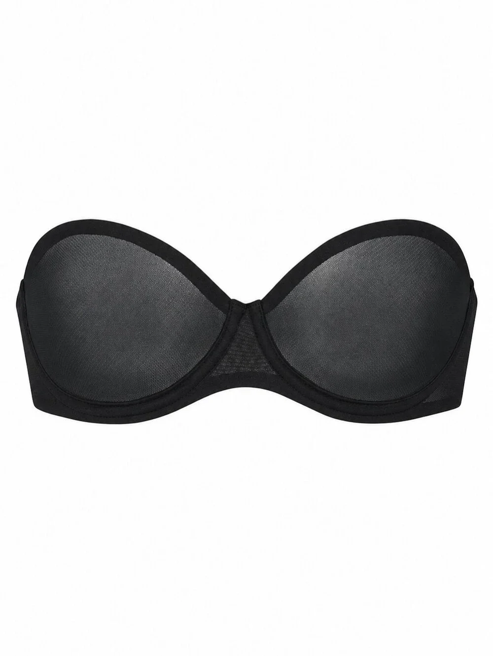 SKIMS Ultra Fine Mesh Underwire Strapless Bra Onyx Black 42H NWT